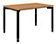 Schreibtisch mit 4-Fußgestell - höhenverstellbar 680 – 820 mm, Breite 1200 mm, Ahorn